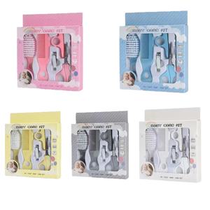 아기 그루밍 키트 아기 케어 세트 BPA 프리 귀여운 디자인 빗 브러시 손톱깎이 가위 안전한 신생아 유아 그루밍 도구