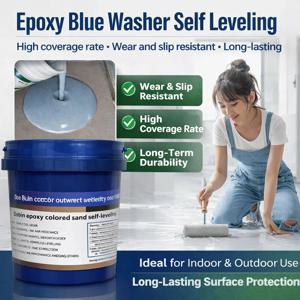 실내/실외 자가 평탄화 에폭시 바닥 페인트 내마모성 미끄럼 방지 컬러 모래 모방 대리석 페인트