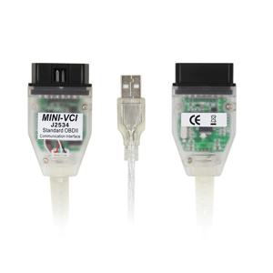 V18.00.008 Toyota J2534 OBD2 자동차 진단 케이블 용 미니 Vci FTDI 칩 TIS Techstream MINI-VCI obd2 자동 진단 스캐너