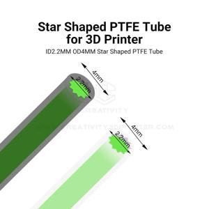 3D 프린터 액세서리용 별 모양 PTFE 튜브 저저항 초부드러운 흐름 내열성 대나무 보론 3d 프린터용