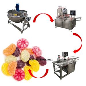 완전 자동 사탕 기계 소형 사탕 제조기 / 연질 및 경질 사탕 생산 라인