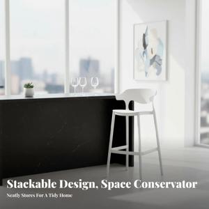 스파이너레스트 바 스툴 북유럽 스타일 카운터 의자, 쌓을 수 있는 미니멀리스트 디자인, 카페 주인, 주택 주인, 주방, 식당용