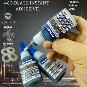 1-10병 20g 480 블랙 슈퍼 글루 빠른 접착 순간 접착제 가죽 플라스틱 고무 목재 금속 초강력 액체 접착제