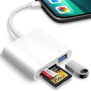 USB-C SD TF 메모리 카드 리더 3-in-1 타입-C to SD/TF/USB OTG 어댑터 메모리 카드 리더 (샤오미, 아이패드, 아이폰, 맥북, 노트북용)