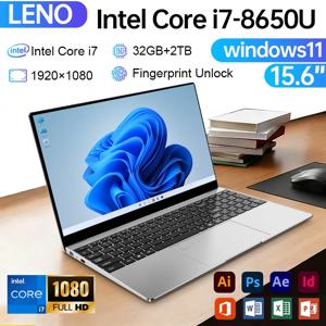 새로운 15.6인치 휴대용 노트북 인텔 코어 i7-8650U 윈도우 11 프로 오피스 노트북 32GB 램 2TB SSD 게이밍 노트북 5000mAh