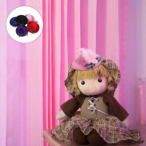 공예품을위한 5Pcs 미니 탑 모자 인형 집 미니어처 헤어 액세서리 DIY 장식을위한 경량 소형 모자 장식품