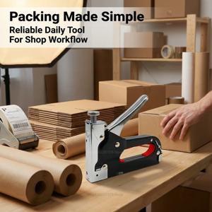 3-in-1 헤비듀티 스테이플건/네일건 (가구/목공/고정용) 600개 스테이플 포함, 수동, 내구성, 다기능 공구