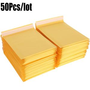 50PCS 크래프트 종이 버블 봉투 가방 버블 메일 링 가방 메일러 패딩 배송 봉투 비즈니스 용품 다양한 크기