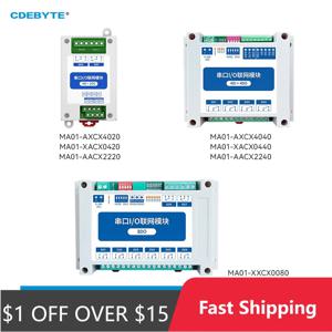 ModBus RTU 시리얼 IO 모듈 RS485 인터페이스 AI DI DO 8 디지털 출력 레일 설치 8~28VDC CDEBYTE MA01-AXCX4020