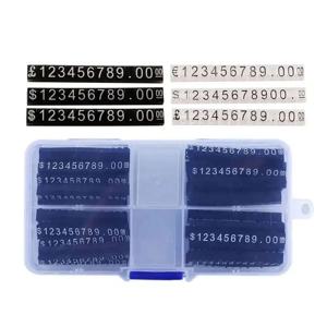 상자 당 420 Pcs 큐브 3X5mm 보석 시계 유로 기호 소매점을위한 미니 조정 가능한 가격 태그 표시 표지판