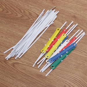 파일 종이 패스너 플라스틱 바인딩 클립, 두 구멍 루즈 리프 바인더, 파일 폴더, 사무실 문서 보관 용품, 50 PCs/세트