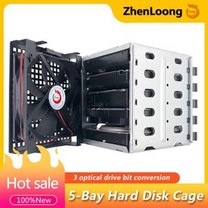 ZhenLoong 5.25 ~ 3.5 HDD 어댑터 캐디 브래킷 SATA SAS 트레이 하드 디스크 랙 인클로저 섀시 광학 확장 하드 드라이브 케이지