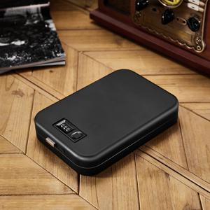 휴대용 지문 암호 금고 지문 권총 금고 상자 강철 밧줄 자동차와 미니 권총 총 안전 미니 도난 방지 금고