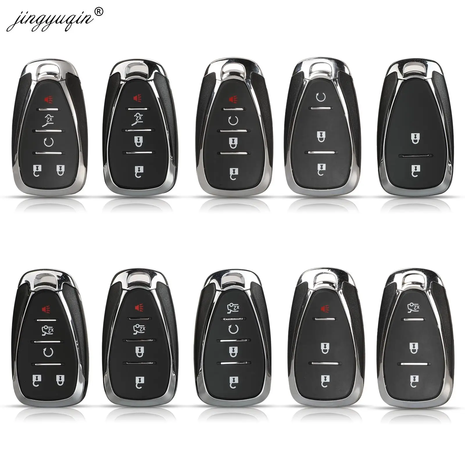 Jingyuqin 스마트 원격 쉘 교체 Malibu 카마로 2 3 4/5 버튼 키 바디 하우징