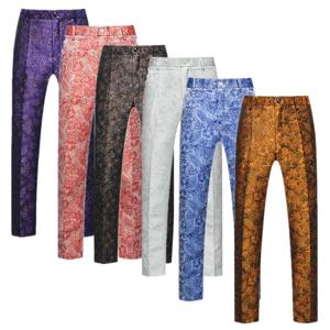남성용 럭셔리 자카드 세트 바지, 웨딩 파티 신랑 원피스 트라우저, 라지 사이즈 6XL, 신상 패션