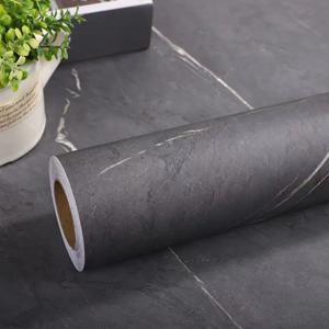 두꺼운 무광택 대리석 패턴 PVC 자체 접착 벽지 방수 필름 가구 주방 조리대 기름 방지 록 벽 스티커
