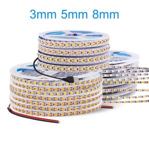 3MM 5MM 8MM 폭 DC 5V LED 스트립 2835 120LED/m 단위 절단 가능 유연 테이프 IP20 방수 아님 따뜻한 백색 자연 백색 차가운 백색 1M-5M