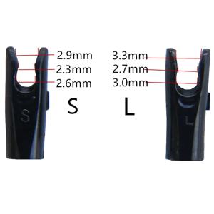 50pcs 화살표 핀 1 핀 2 노크 크기 L 및 크기 S ID4.2mm ID6.2mm 탄소 화살표 샤프트 양궁 액세서리 DIY 화살표