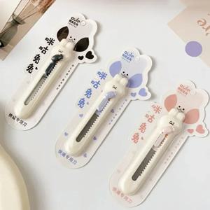 미니 사랑스러운 유틸리티 나이프, 귀여운 돼지 토끼 커터 상자, 사랑스러운 문구류 접이식 칼, 귀여운 종이 커터, 학생용품, 1 PC