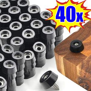 8/40PCS 안티 슬립 가구 발 블랙 스피커 캐비닛 침대 테이블 상자 원추형 고무 충격 패드 바닥 보호대 가구 부품