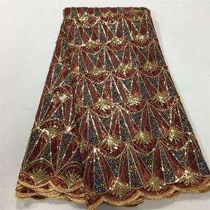 프렌치 럭셔리 Tulle 레이스 신부 원단, 아프리카 메쉬 레이스 원단, 나이지리아 무도회 원피스, 2024 하이 퀄리티, 5 야드 스팽글, 2024 A3811