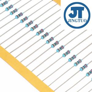 100pcs 1/4Watt 금속 필름 저항기 0.25W 1.2R 1.5E 1R8 220 180K 330K 470 100K 510 560 620 750 820 910K 1R-1M 옴