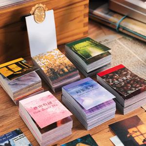 50 시트 꿈 시즌 시리즈 장식 스티커 INS 풍경 핸드북 스크랩북 재료 라벨 일기 저널 플래너