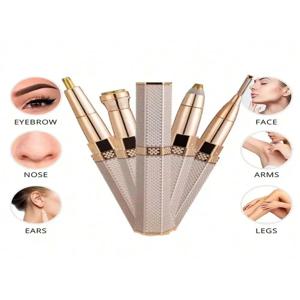 여성용 전기 제모기 눈썹 트리머 제모기 전기 무통 제모기 바디 페이셜 배터리 캡라스터