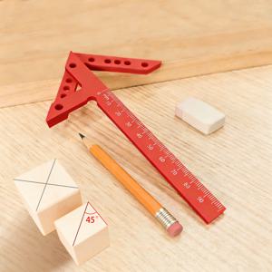 목공 센터 라인 스크라이버 다기능 플라스틱 미터법 센터 파인더 도구, 목공 마킹 45/90 °   각도 측정 게이지