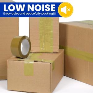 저소음 갈색 포장 테이프 72야드(추가 길이), 이사, 배송, 밀봉용 강력 접착 갈색 테이프