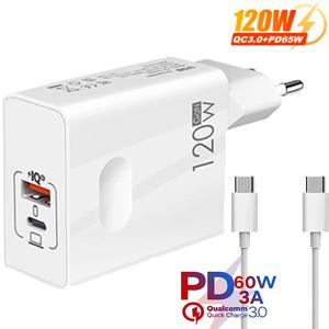 USB C 120W Gan 초고속 PD 충전기 노트북 태블릿 iPhone 15 iPad Macbook OPPO Samsung Xiaomi USB 빠른 충전 어댑터