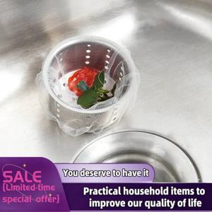 100/200개입 일회용 주방 싱크대 필터 하수구 막힘 방지 쓰레기 봉투 수영장 누수 방지 메쉬 가방 거름망 싱크대 쓰레기망