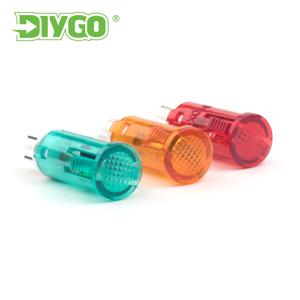10Pcs MDX-11A 플라스틱 표시 등 12/24/220/380V 카드 유형 표시 등 냉동고 전원 표시기 빨간색 녹색 노란색 빛