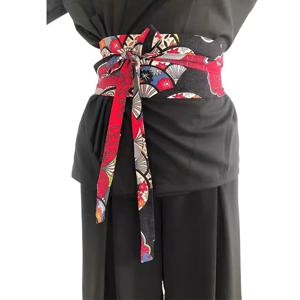 2024 새로운 일본 기모노 인쇄 허리띠 전통 Hanfu 복고풍 드레스 벨트 유카타 목욕 가운 거들 고대 액세서리