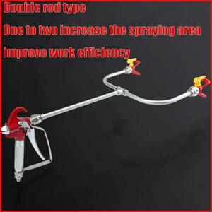 더 편리한 살포를 위한 에어리스 스프레이 건 연장 막대 이중 노즐 헤드가 있는 스프레이 기계