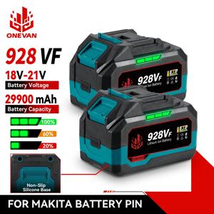 ONEVAN 리튬 배터리 29900mAh 22900mAh 충전식 928VF 588VF 용량 표시기 21V 18V 전기 렌치 전동 공구