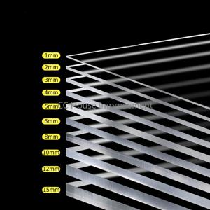 1/2/3mm 두께 투명 아크릴 시트 투명 플라스틱 보드 사진 프레임 유리 교체 프로젝트 디스플레이 페인팅용