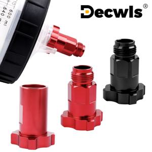 퀵 커넥터 스프레이 건 어댑터 M16x1.5 빨간색 및 검정색 G3/8 외부 M16x1.5 빨간색 내부 에어브러시 어댑터 일회용 페인트 컵