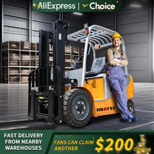 HUAYEE 전동 지게차 1톤 2톤 3톤 다기능 신에너지 지게차 중국 공급업체 빠른 배송 맞춤 제작 가능