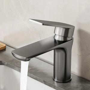 스테인리스 스틸 욕실 수도꼭지 온수 냉수 세면대 믹서 싱크대 가정용 세면대 캐비닛 포함