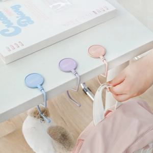 귀여운 모란디 가방 걸이, 튼튼한 테이블 핸드백 걸이, 여행용 핸드백 테이블 옆면용 내구성 있는 가방 걸이, 사무실 책상 정리함