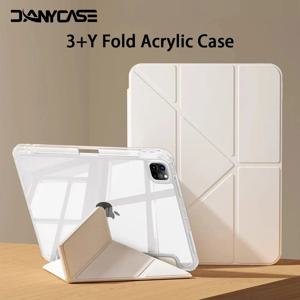 iPad Air 5 케이스 2024 Air 6 11 iPad Pro 11 12.9 13 10 Gen 10.2 9th 8th 6th 5th 9.7 인치 미니 7 6 스마트 케이스 (펜 홀더 포함)