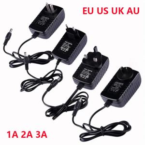 AC 110-240V 220V ~ DC 12V 1A 2A 3A 전원 공급 장치 어댑터 충전기 변환기 12 볼트 EU 미국 영국 AU 플러그 변압기 LED 드라이버