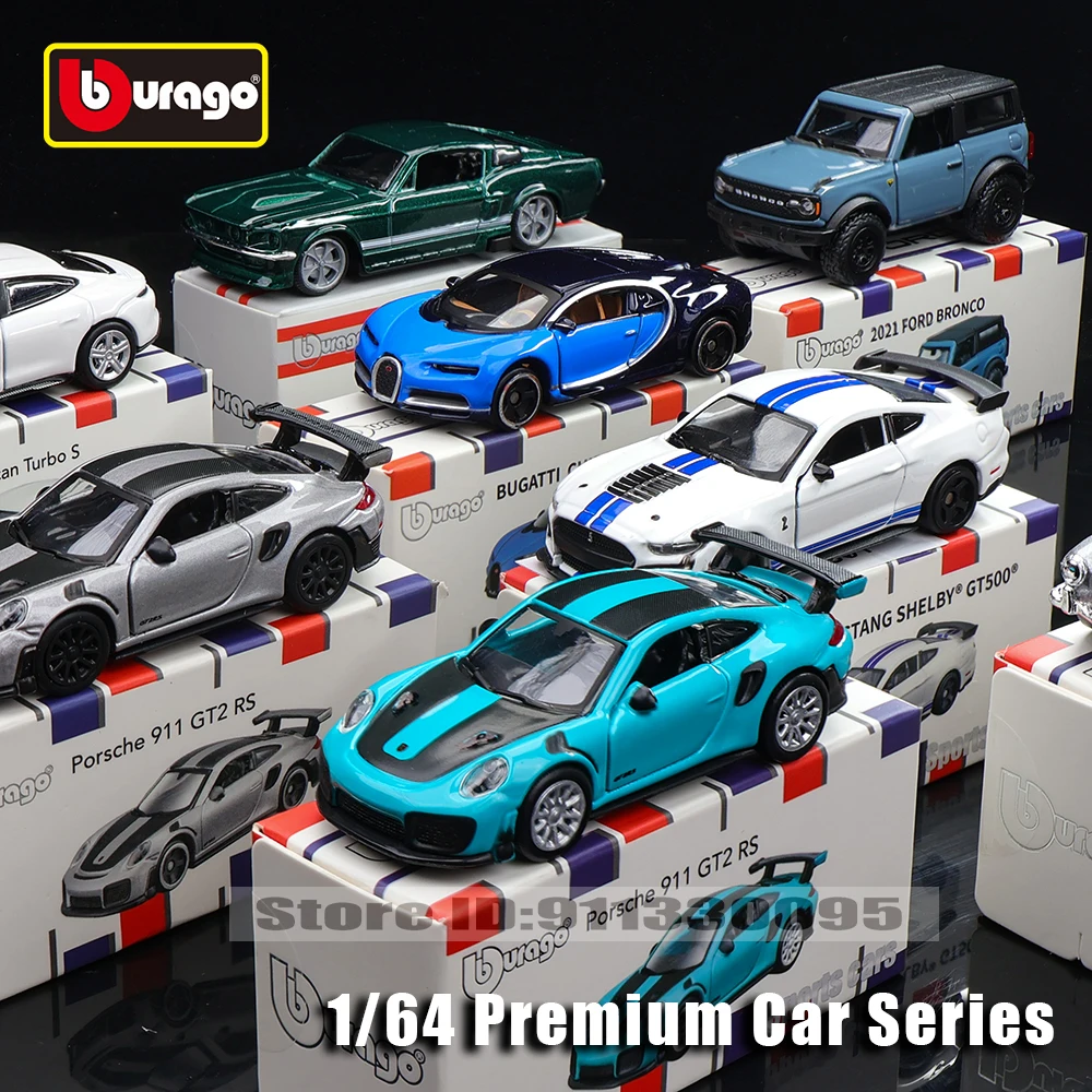 Bbugo 1:64 포르쉐 911 GT2 RS LAMBORGHINI sian fkp 37 머스탱 GT500 자동차 모델 컬렉션 어린이 크리스마스 선물 장난감 소년 페라리