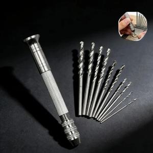 수동 스틸 원형 캡 핀 바이스 (목공, 시계 수리, 보석 구멍 뚫기, 레진 공예, DIY 정밀 수공구)