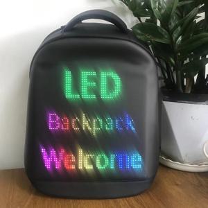 여성 남성 LED 디스플레이 화면 걷기 광고 배낭 학교 노트북 가방