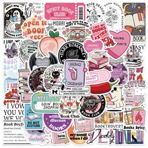 50PCS 밝은 Holog Smut Bookish 리더 스티커 Kindle Ipad 전화 노트북 일기 스티커에 대 한 미적 사랑 귀여운 소녀 데 칼