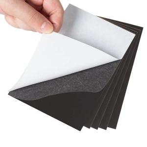 5 시트 4R 접착식 자석 시트 16Mil 가정 및 사무실용 유연한 4x6 인치 자석 스티커 용지