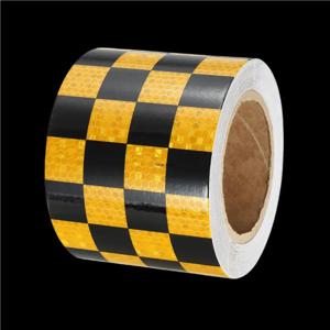 10CM * 5M 방수 반사 스티커 노란색-검정색 자체 접착 높은 가시성 주의 경고 안전 테이프 자동차 오토바이