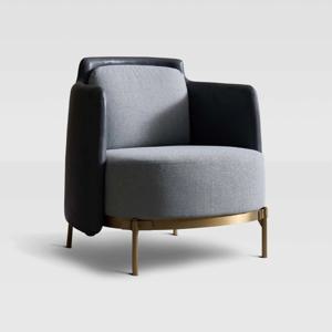 금속 다리 커피 바 레저 안락 의자 가구와 사용자 정의 현대 거실 패브릭 덮개를 씌운 소파 의자